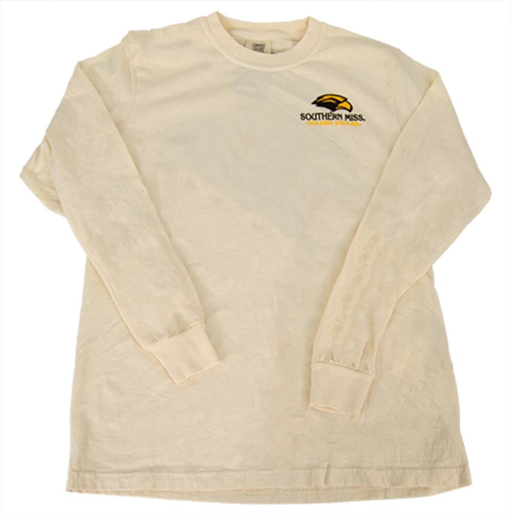 NWT Comfort Colors Southern Miss Golden Eagles Long Sleeve T-Shirt Size Medium